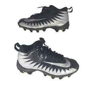 Nike Alpha Menace Varsity 3 TD Football Cleats Black Silver Youth 2Y